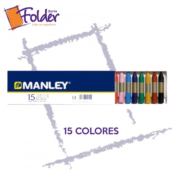 Ceras Manley 15 colores, Blandas