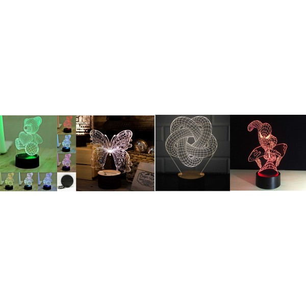 Lámpara leds con base de madera