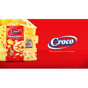 Galletas Croco Crakers Branza Cheese 400g