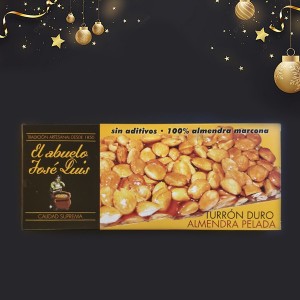 Turrón artesano duro almendra pelada