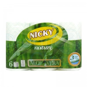 Ncky papel higienicodelicado Aloe Vera 6 Rollos