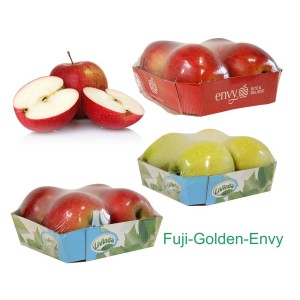 MANZANAS DE SORIA: 3 Barquetas de 4 uds. Variedades ENVY, FUJI y GOLDEN DELICIUS. Peso aprox. 3,5 kg
