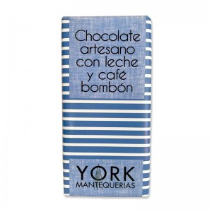 Chocolate artesano con leche y café bombón