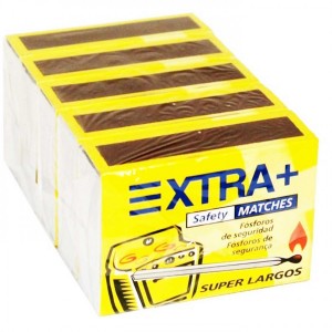 extra+ fosforos de seguridad super largos 4x120 piezas